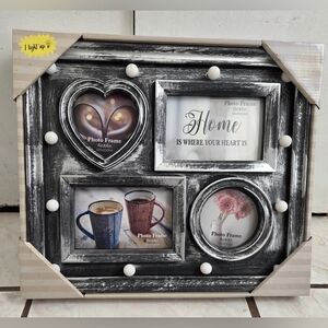 Rustic Black and White Photo Frame